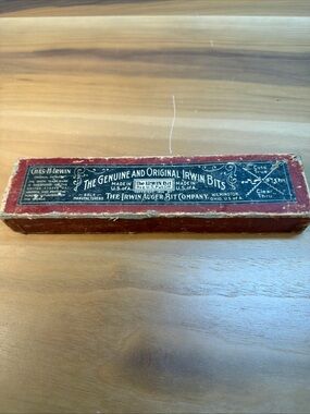 Antique VTG Irwin-The Genuine and Original Bits # 21 Set Of 2 Original Box  1924